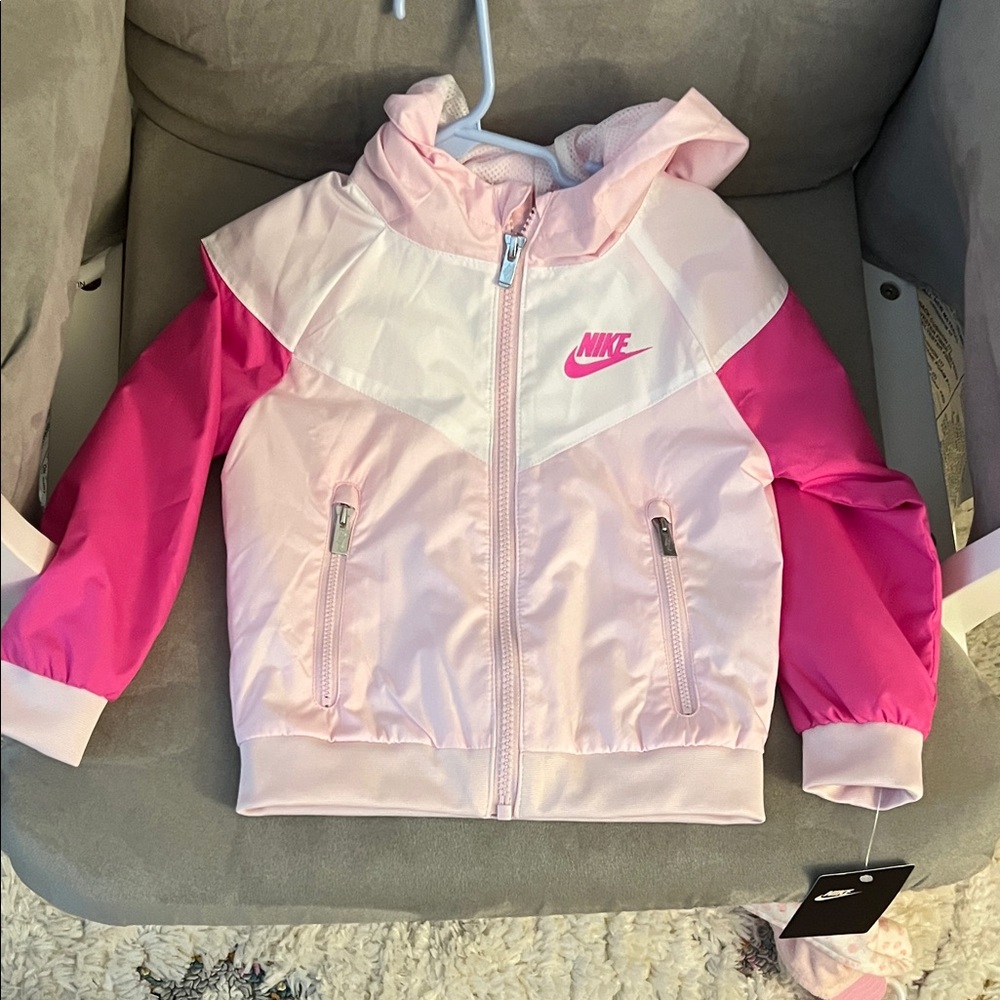 Nike Kids' Jacket in Pink and White